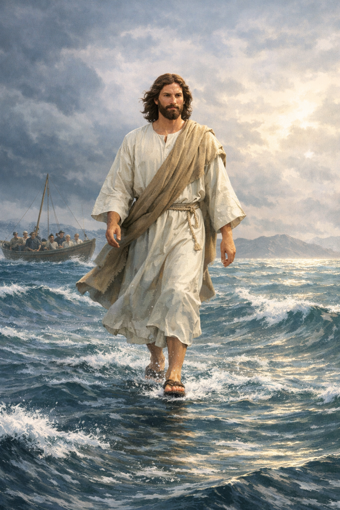 Jezus chodzi po wodzie 