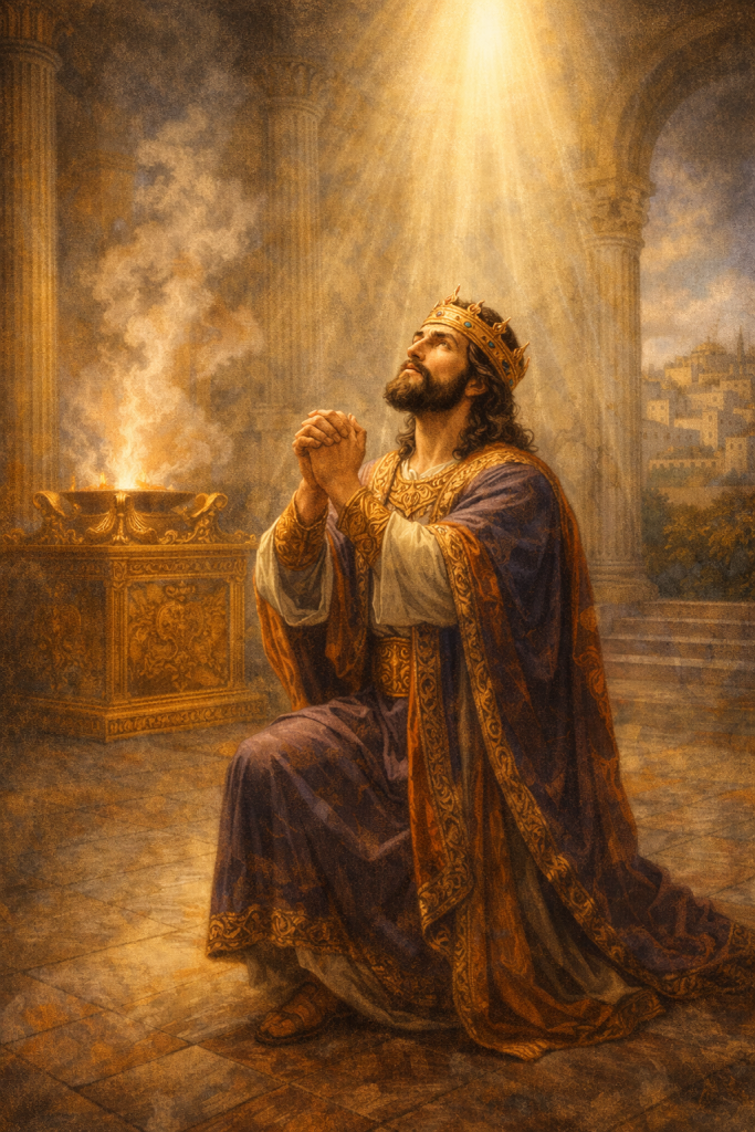 Salomon modli się do Jehowy